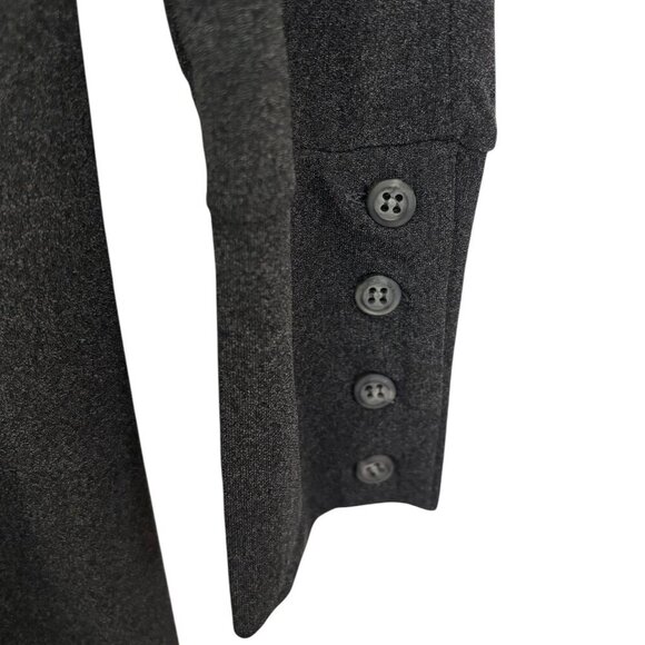MARINA SPADAFORA Italy Shirt Dress NWT Dark Charcoal 4 Button Cuff Size 8 Med - Picture 3 of 8